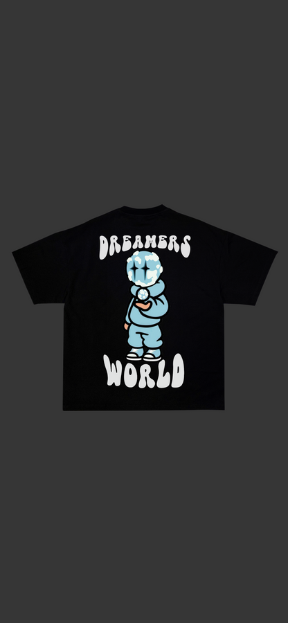Oversized Dreamers World Tee Black